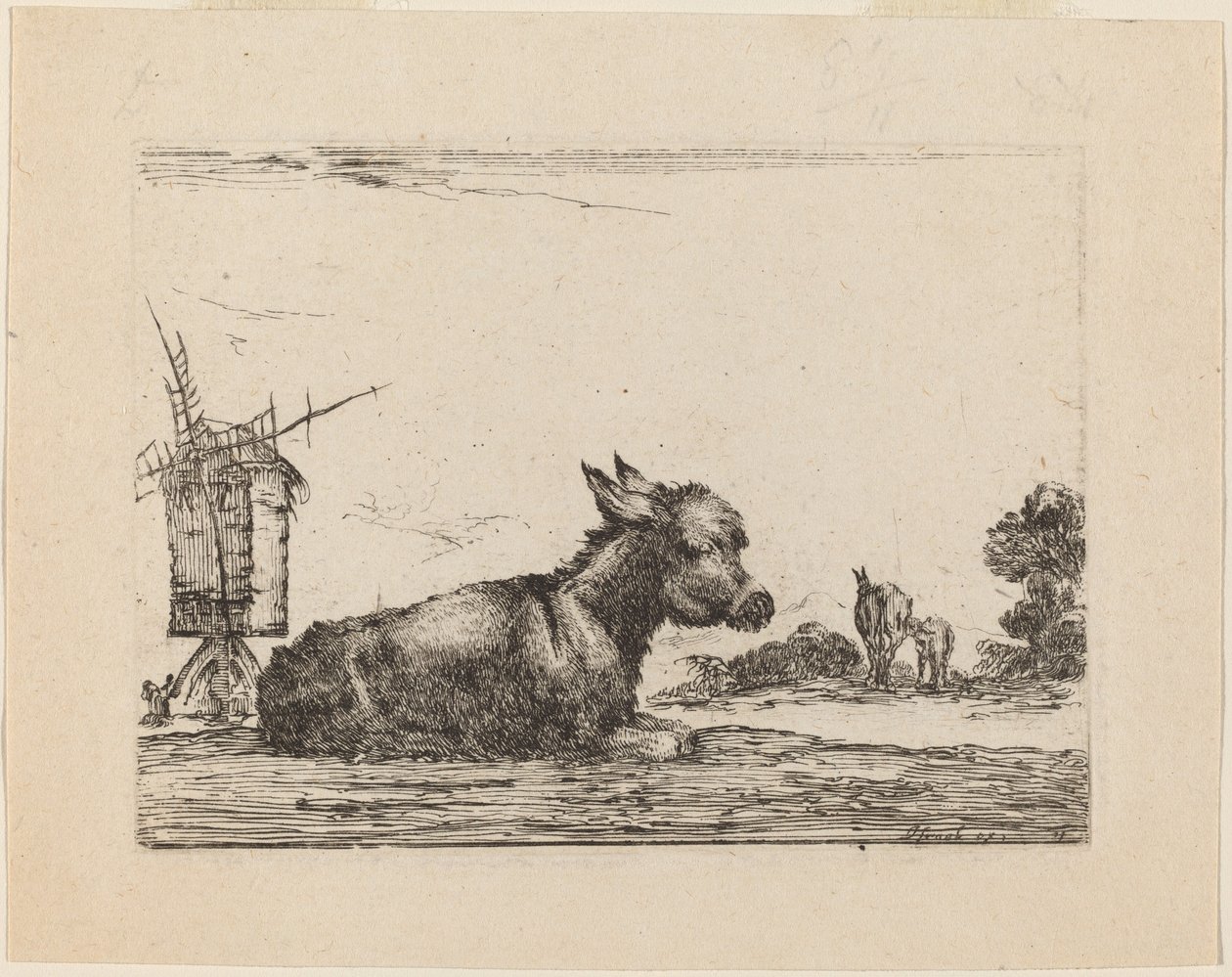 Eşek Dinlenme, 1642. by Stefano della Bella