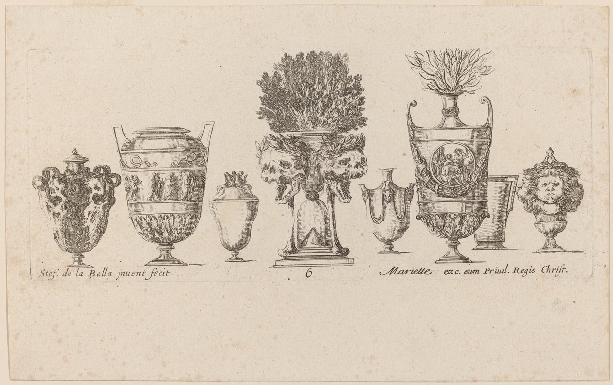 Fantastik Vazolar, muhtemelen 1646. by Stefano della Bella