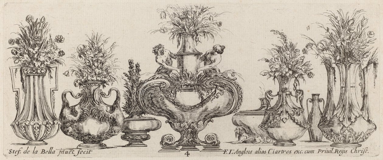 Fantastik Vazolar, muhtemelen 1646. by Stefano della Bella