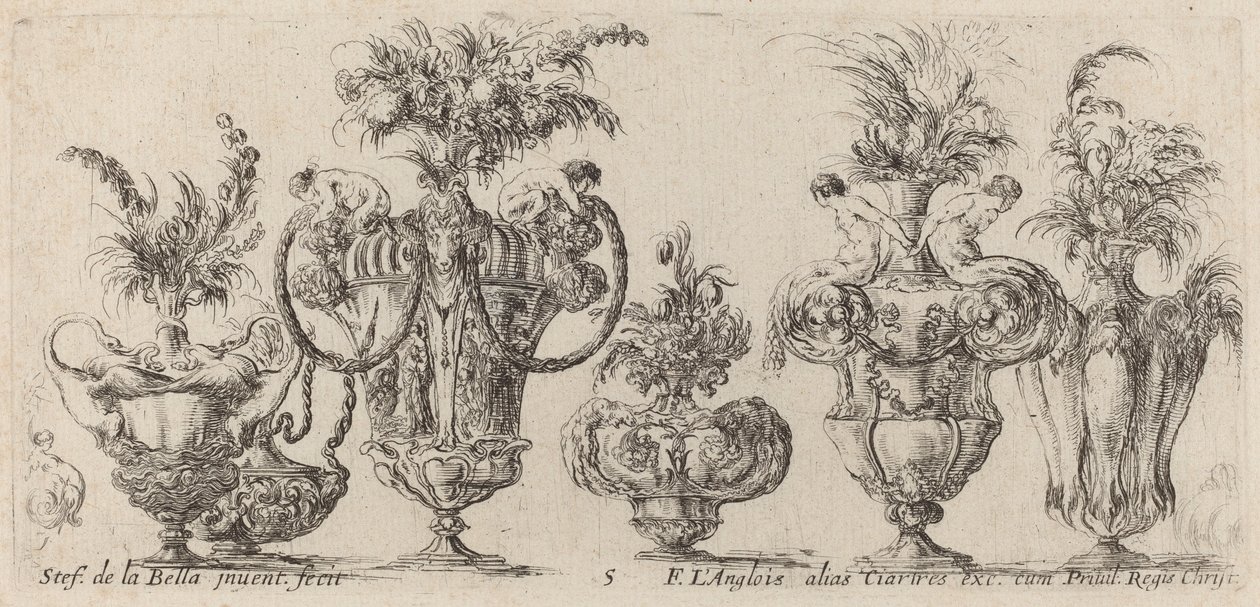 Fantastik Vazolar, muhtemelen 1646. by Stefano della Bella