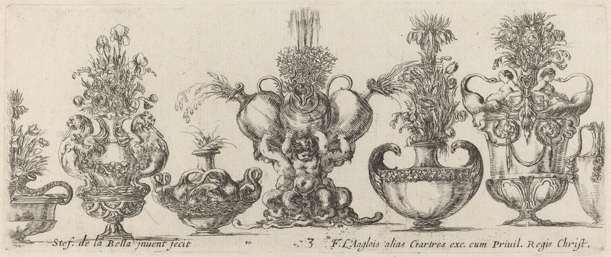 Fantastik Vazolar, muhtemelen 1646. by Stefano della Bella