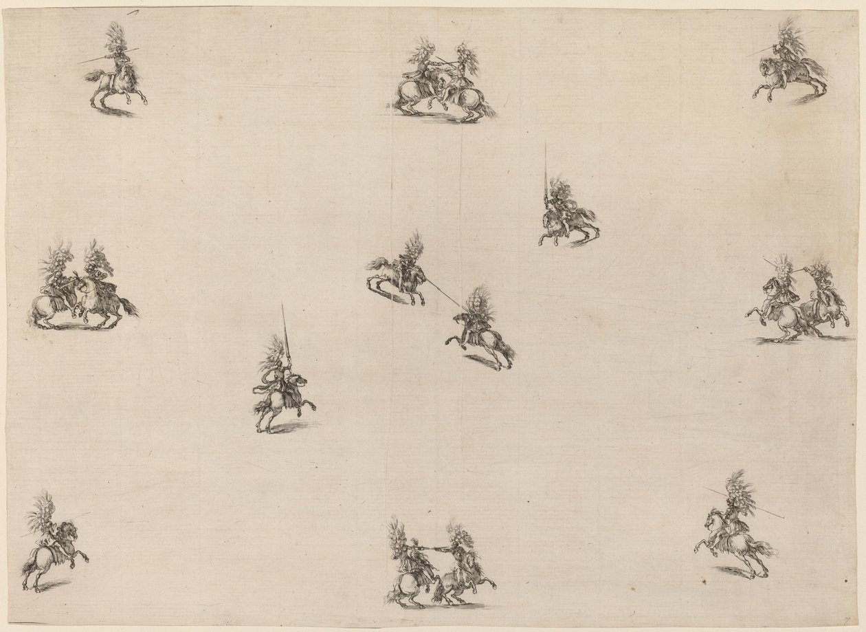 Savaşan Cavaliers, 1652. by Stefano della Bella