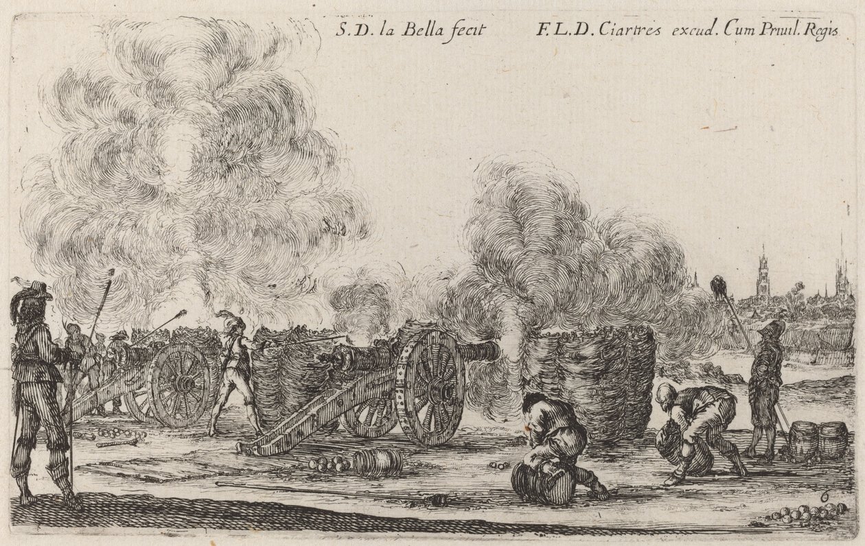 Topların Ateşlenmesi, c. 1641. by Stefano della Bella