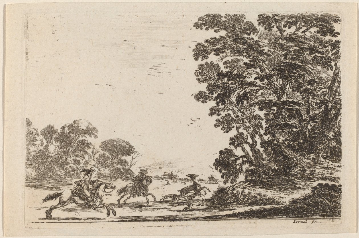 Geyik Avı ile Orman, 1642. by Stefano della Bella