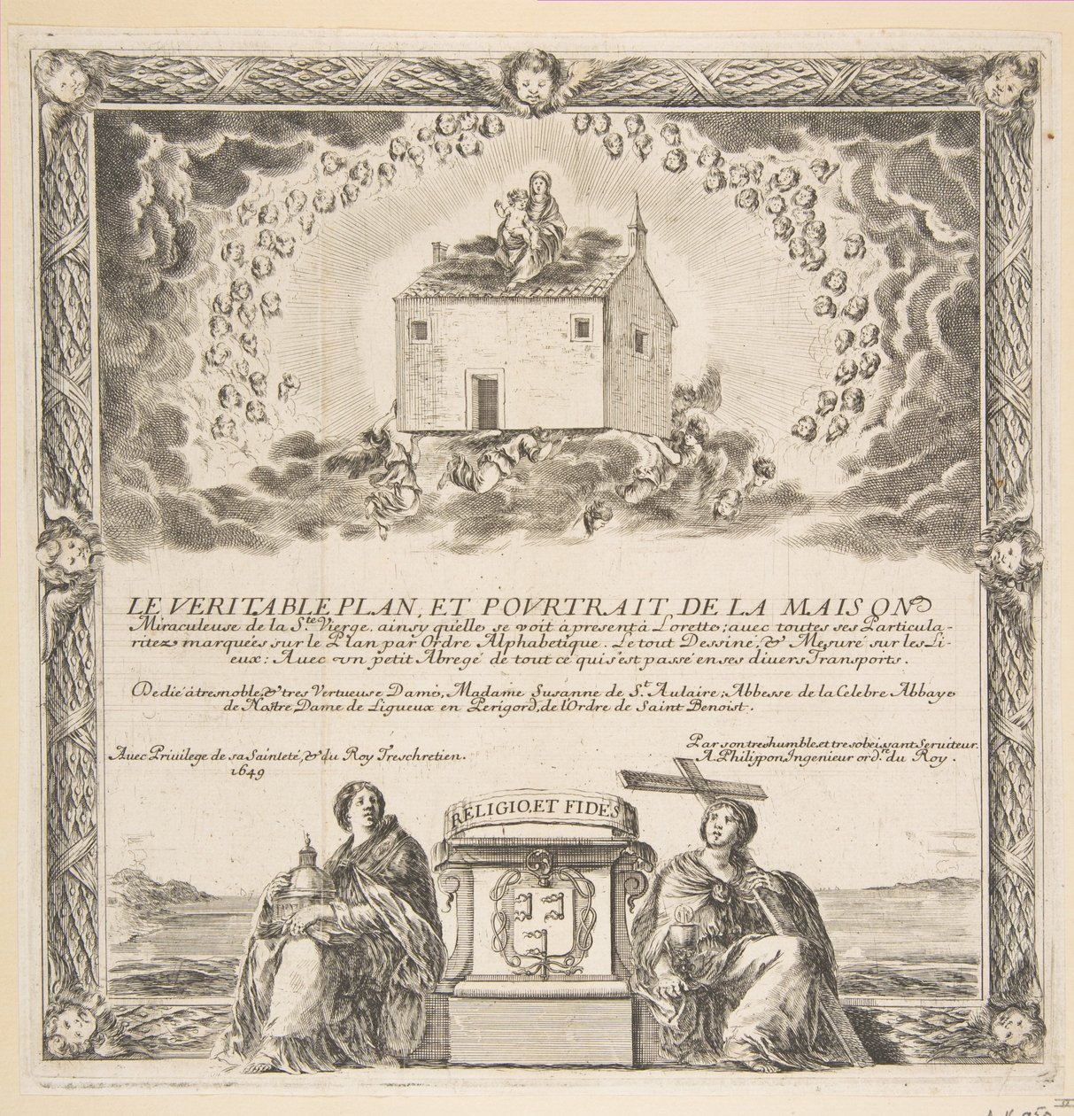 Gerçek Plan ve Ste. Bakire, 1649. by Stefano della Bella
