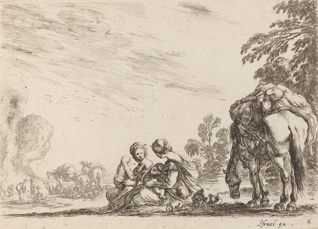 Dinlenen Çingeneler, 1642. by Stefano della Bella