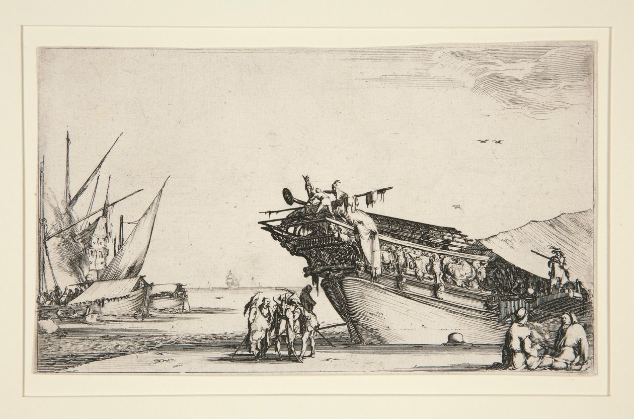 Sekiz Deniz Piyadesinden oluşan bir diziden Liman Sahnesi, Dev. 813 by Stefano della Bella