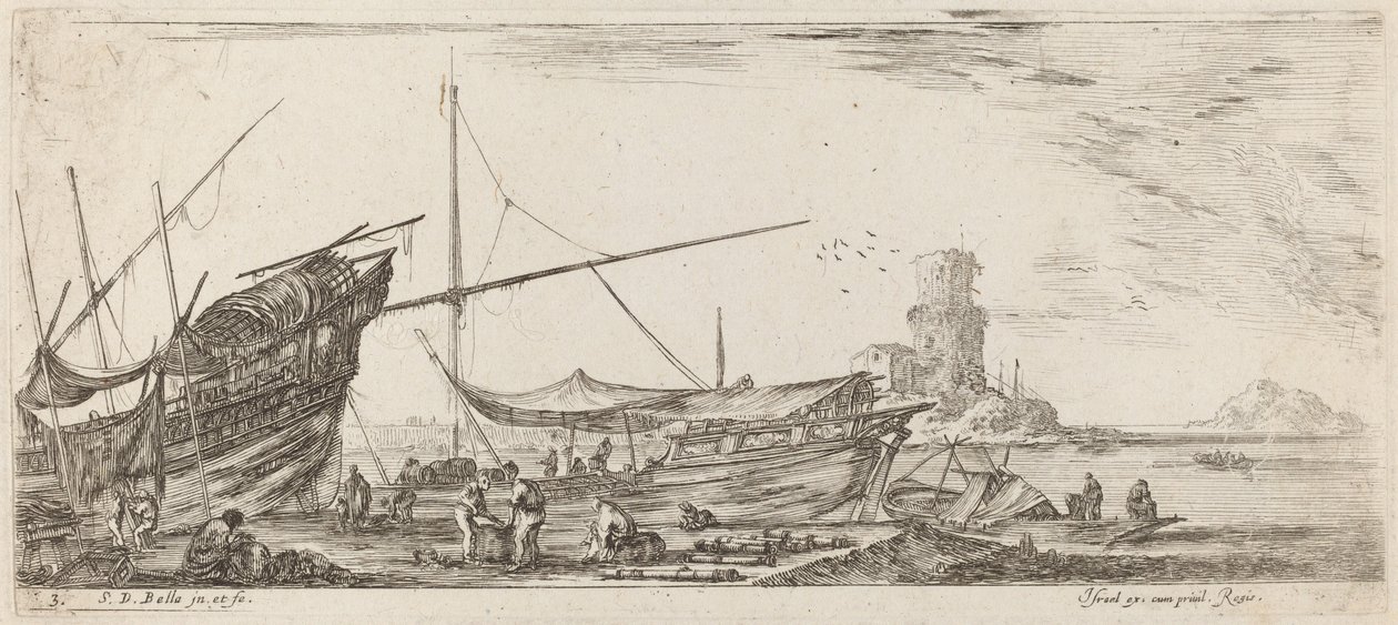 Liman Manzarası by Stefano della Bella