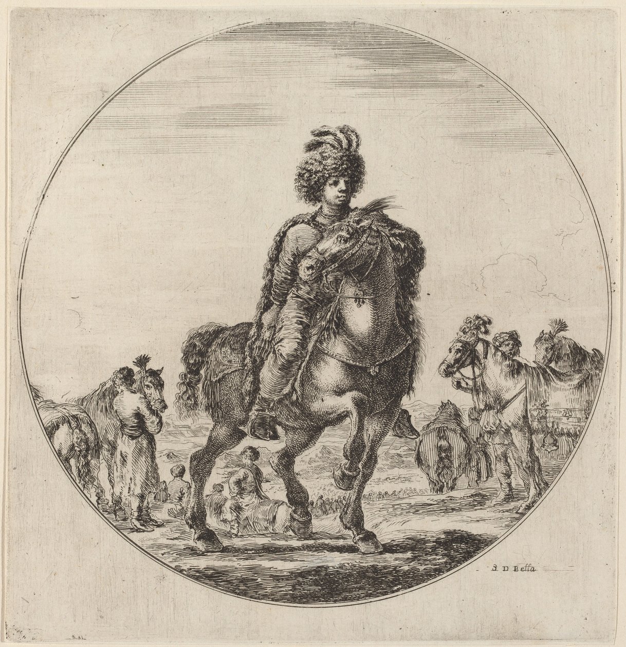 Macar Şövalyesi. by Stefano della Bella