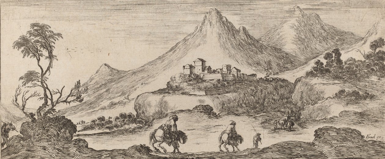 Kale ile Manzara, 1641. by Stefano della Bella