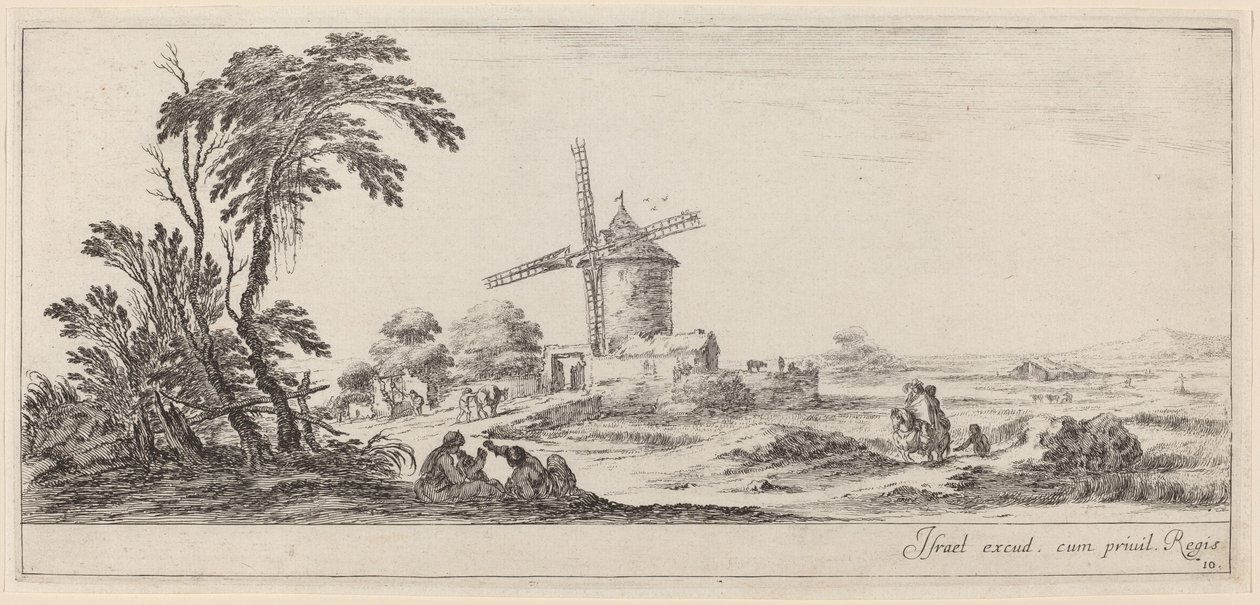 Yel Değirmeni ile manzara, 1647