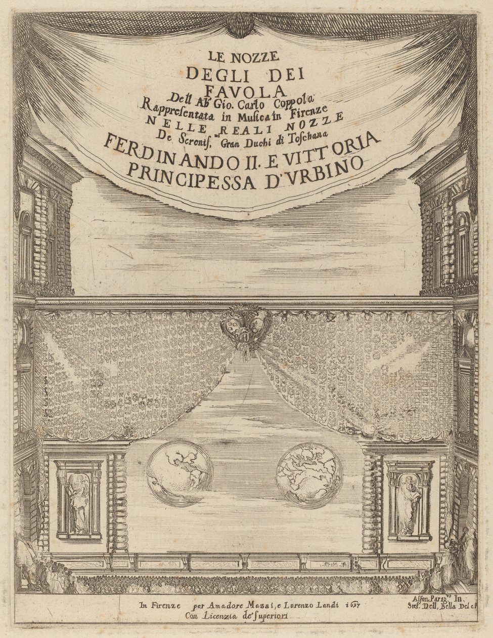 Tanrıların Düğünü: Frontispiece by Stefano della Bella