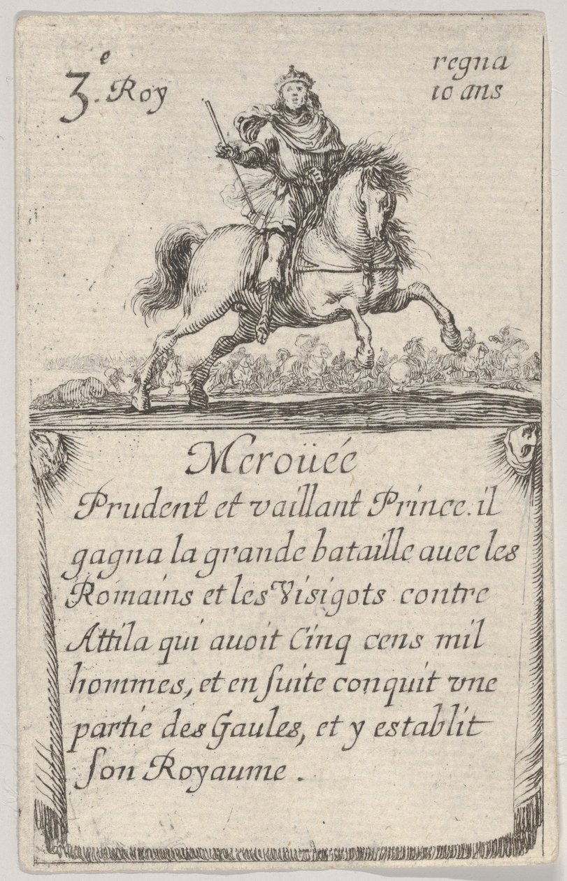 Meroüée Prudent et vaillant..., Game of the Kings of France