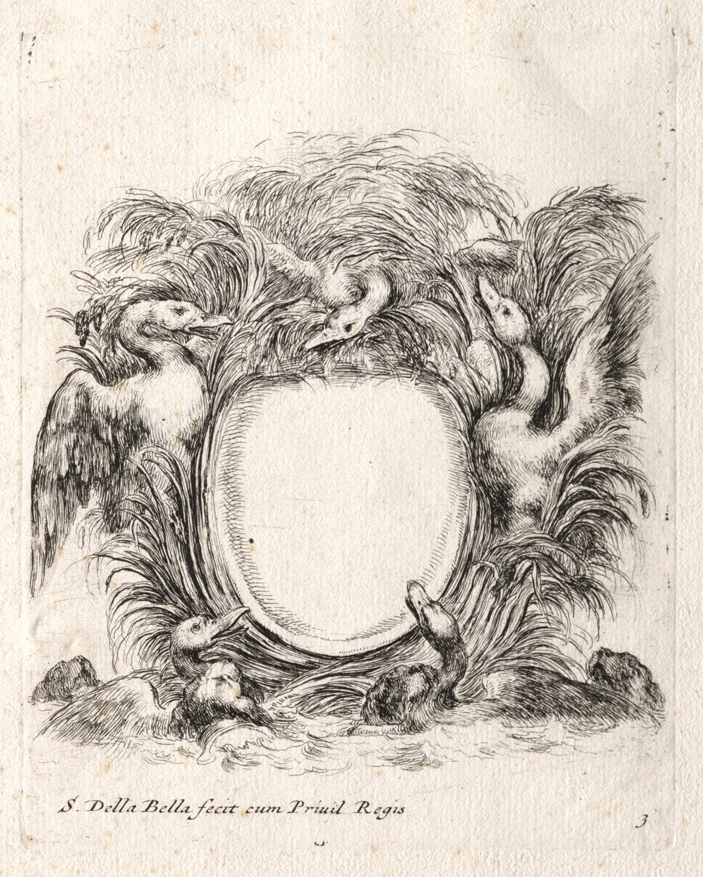 Bir Cartouche için Yeni Model, 1647. by Stefano della Bella
