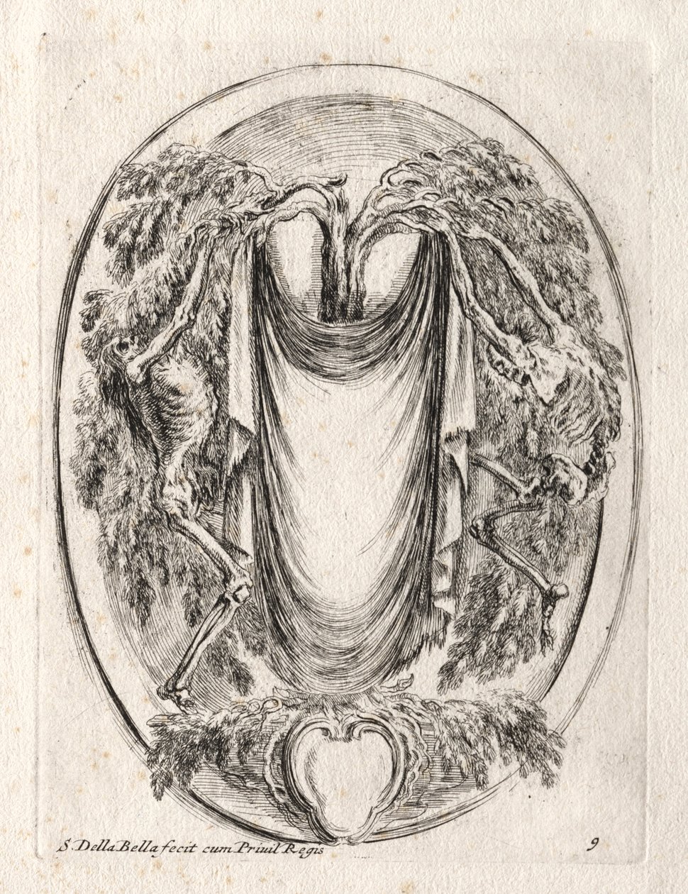 Bir Cartouche için Yeni Model, 1647. by Stefano della Bella