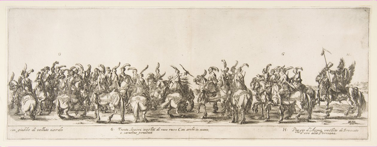 Polonya Elçiliği G ve H, 1633 Girişinin bir parçası. by Stefano della Bella