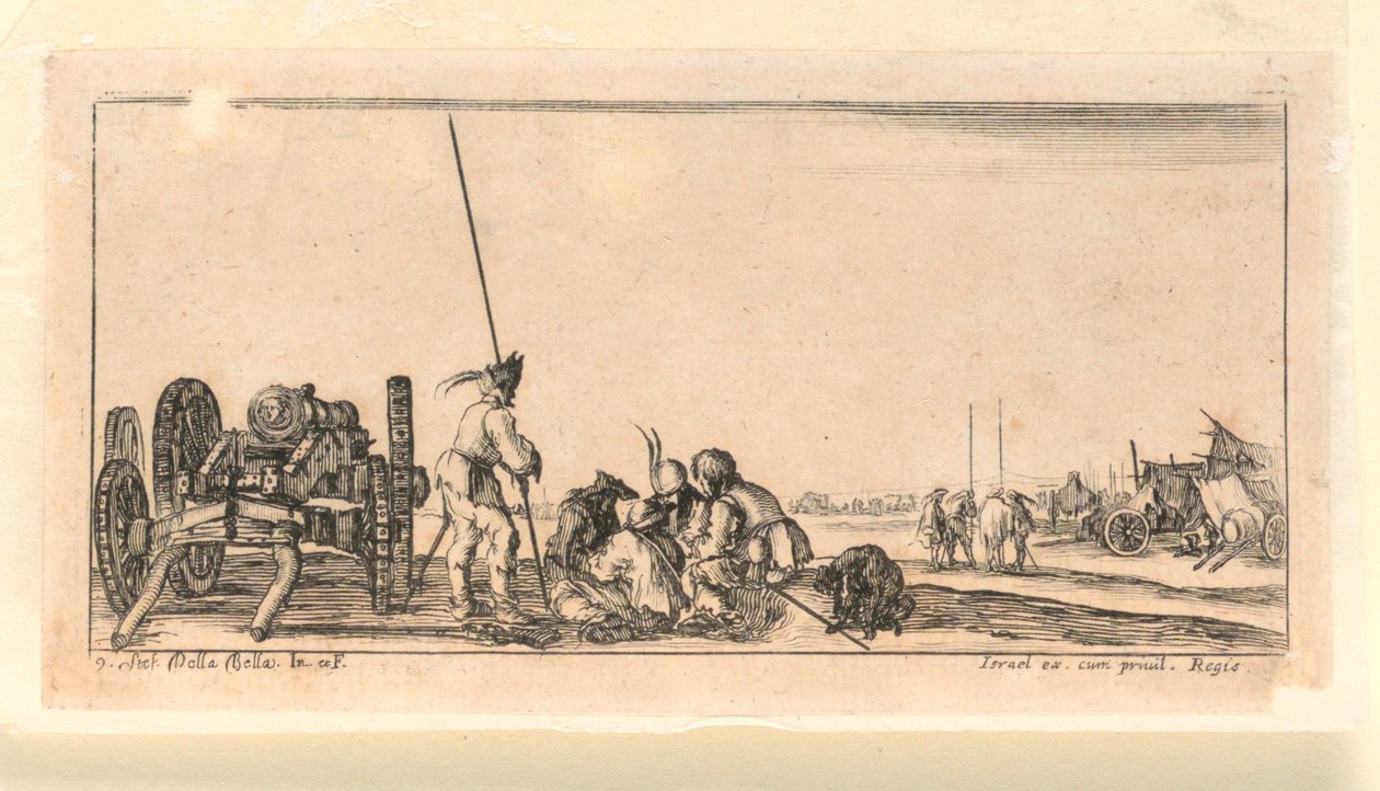 Plaka 9, "Bazı Birlik Davranışları, Toplar ve Kasabalara Saldırılar için Tasarımlar" by Stefano della Bella