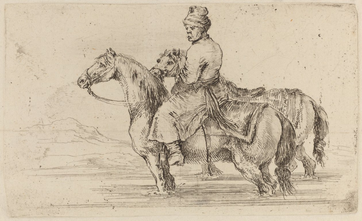 İki Atlı Polonyalı Görevli by Stefano della Bella