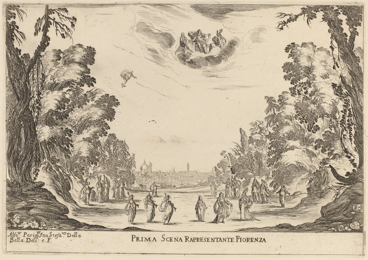 İlk Sahne Reprezentanta Floransa, 1637. by Stefano della Bella