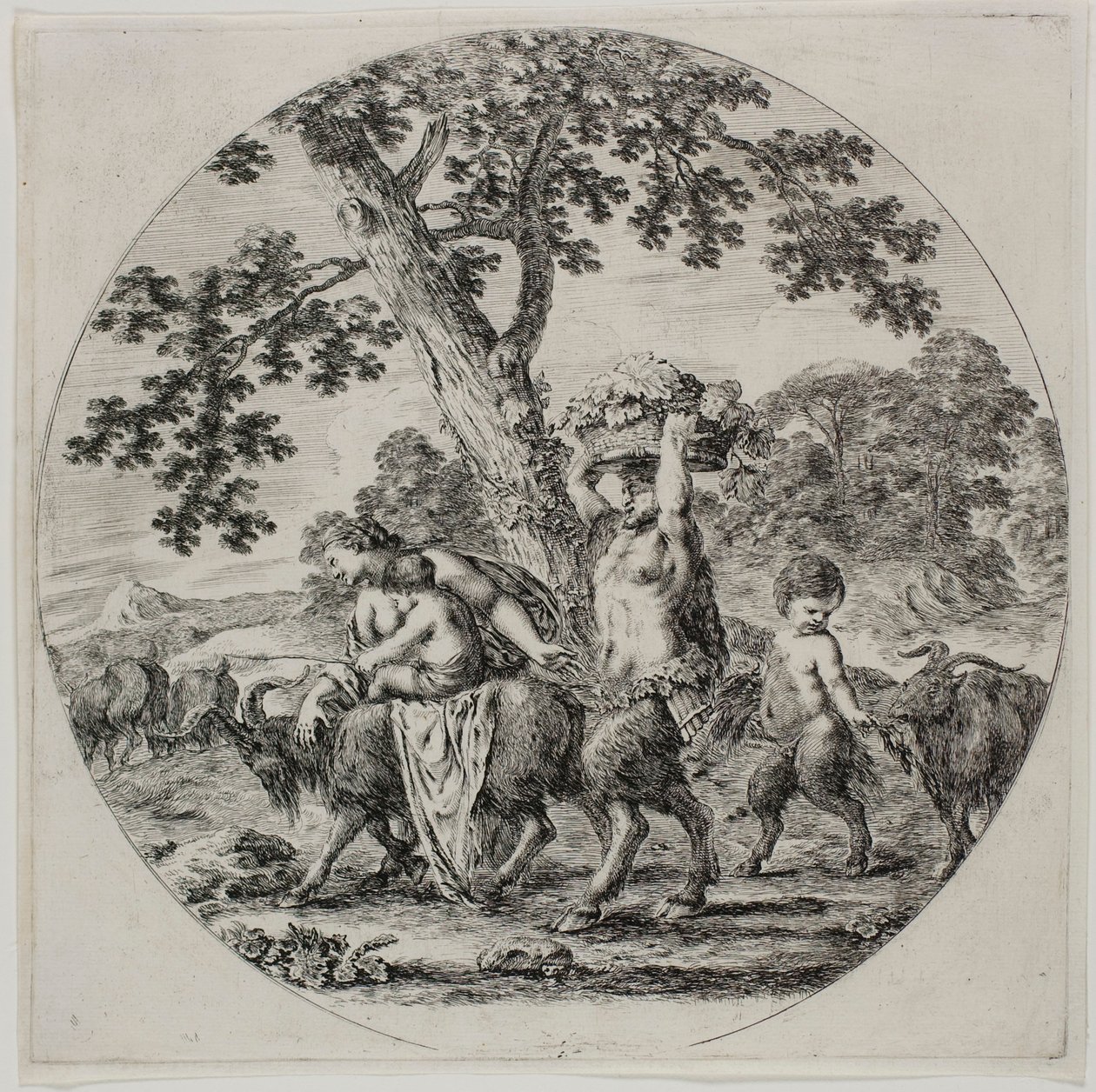 Satyr Aile Yürüyüşü by Stefano della Bella