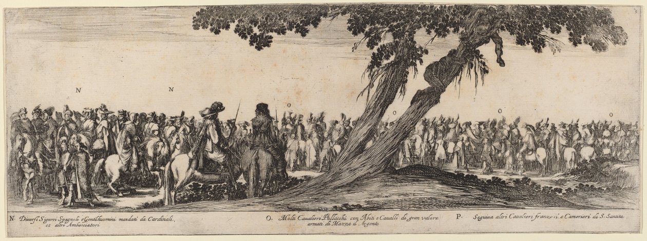 İspanyol Beyler, Polonyalı ve Fransız Atlılar, 1633. by Stefano della Bella