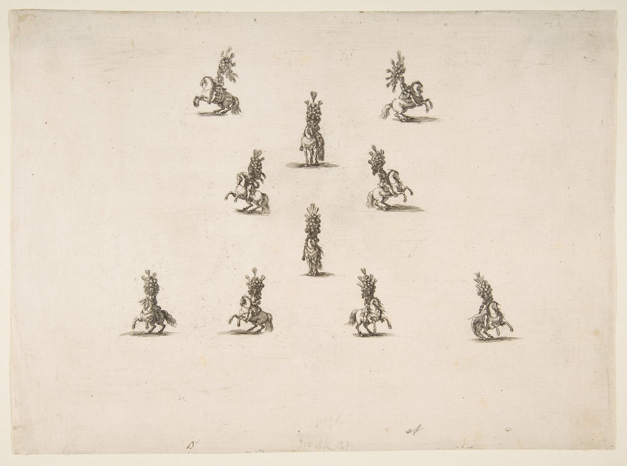 Beşi Bir V Oluşturan On Cavaliers, 1652. by Stefano della Bella
