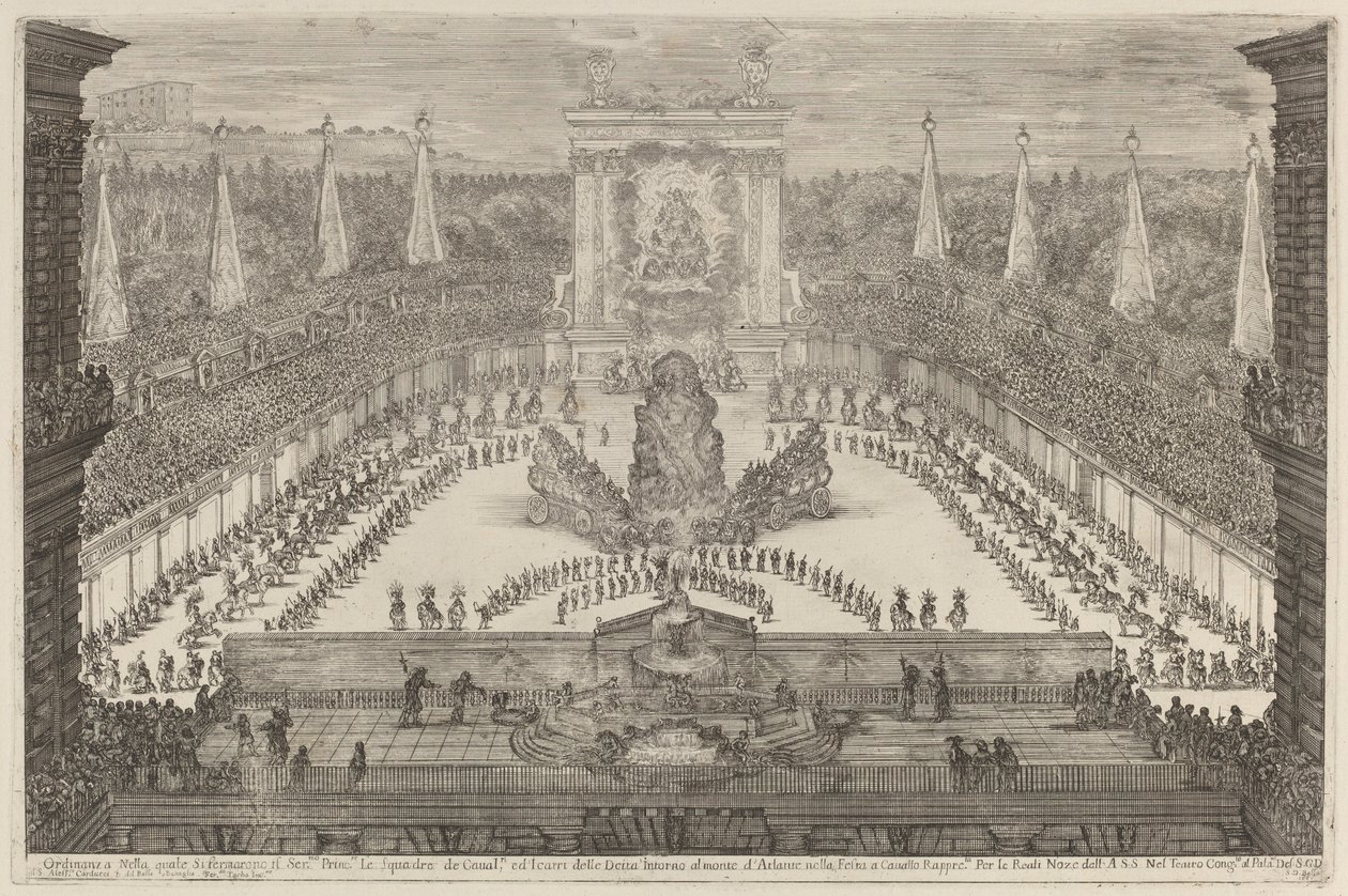 Toskana Prensi, Atlas Dağı çevresindeki At Birlikleri ve Arabaları, 1661. by Stefano della Bella