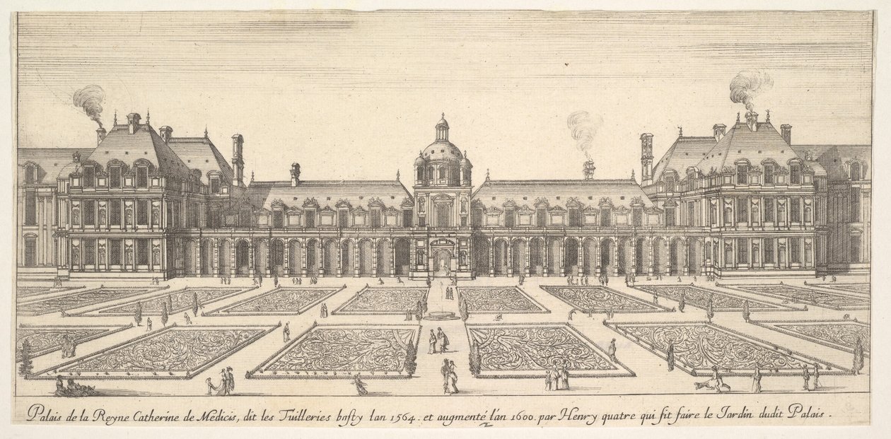 Çeşitli görüşlerden Tuilleries olarak adlandırılan Catherine de Medici
