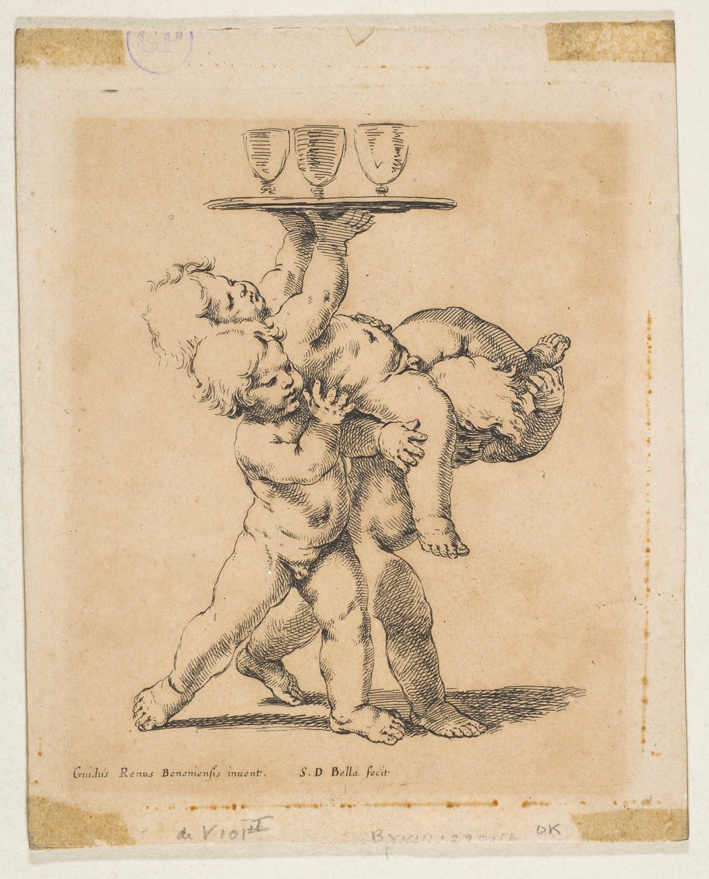 Tepsili Üç Çocuk, yakl. 1638. by Stefano della Bella