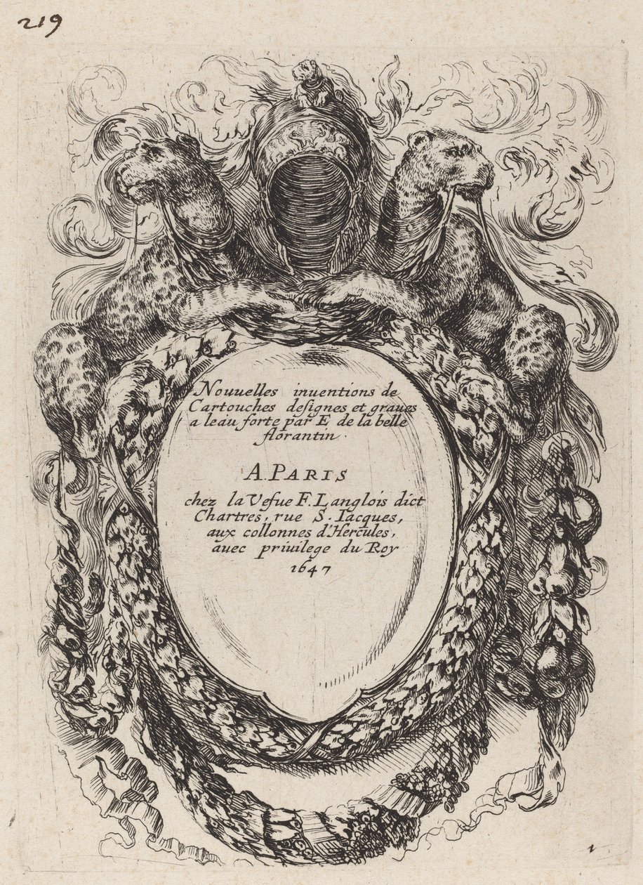 Kartuşların Yeni Buluşları için Başlık Sayfası, 1647. by Stefano della Bella