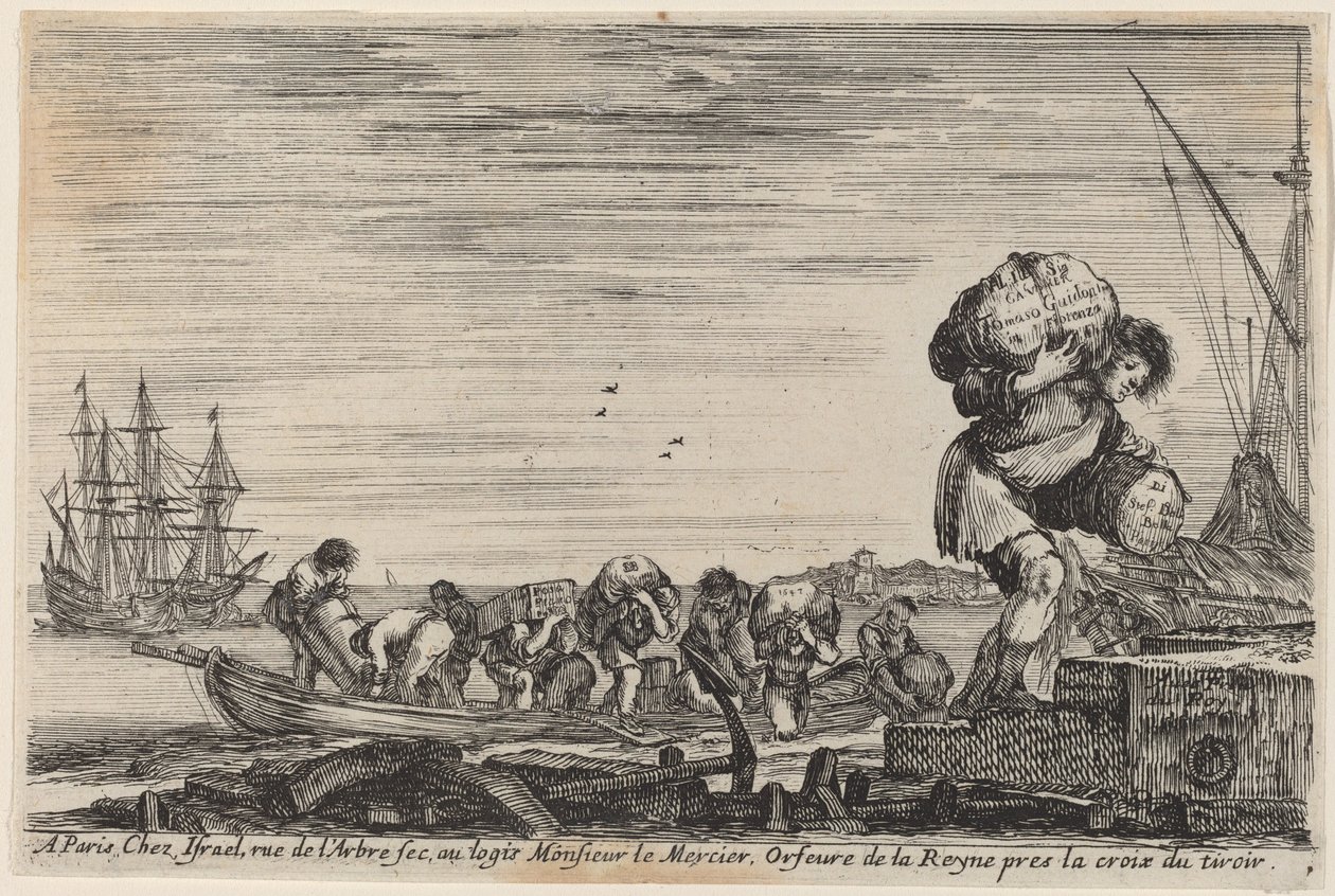 Deniz Limanlarının Görünümleri için Başlık Sayfası, 1647. by Stefano della Bella