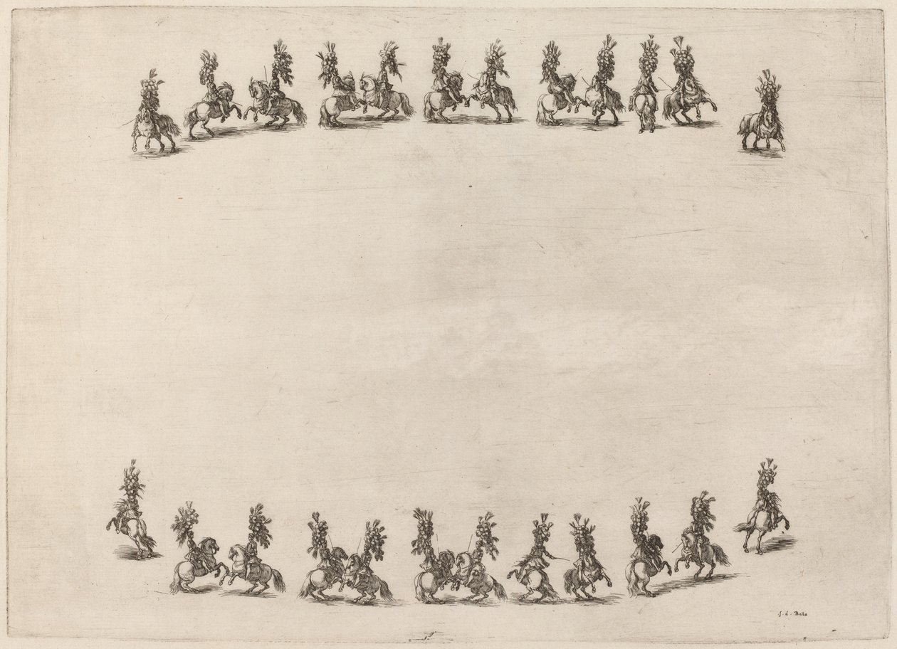 Yirmi Dört Cavorting Cavaliers by Stefano della Bella