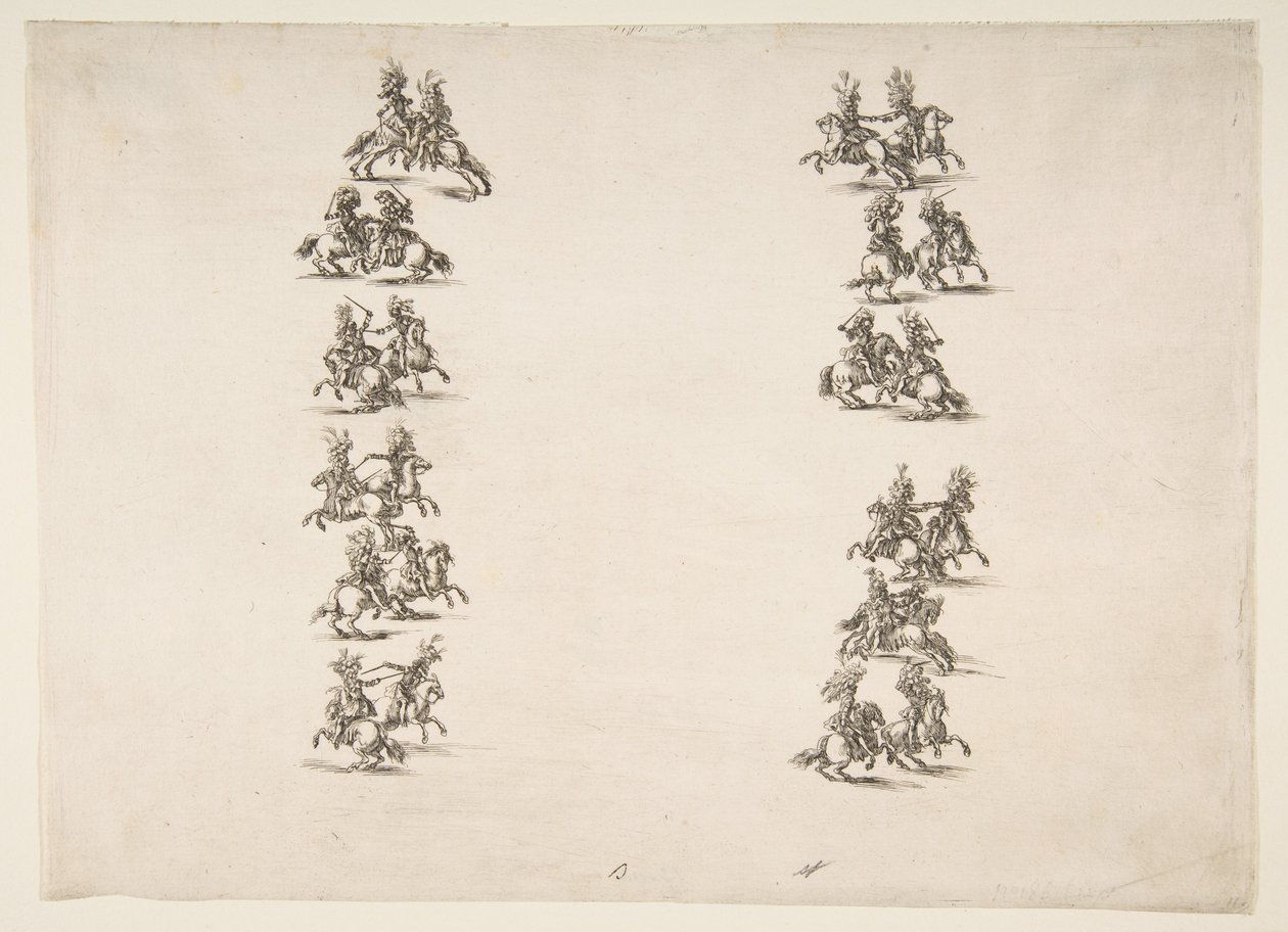İki Kolonda Dövüşen Yirmi Dört Süvari, 1652. by Stefano della Bella