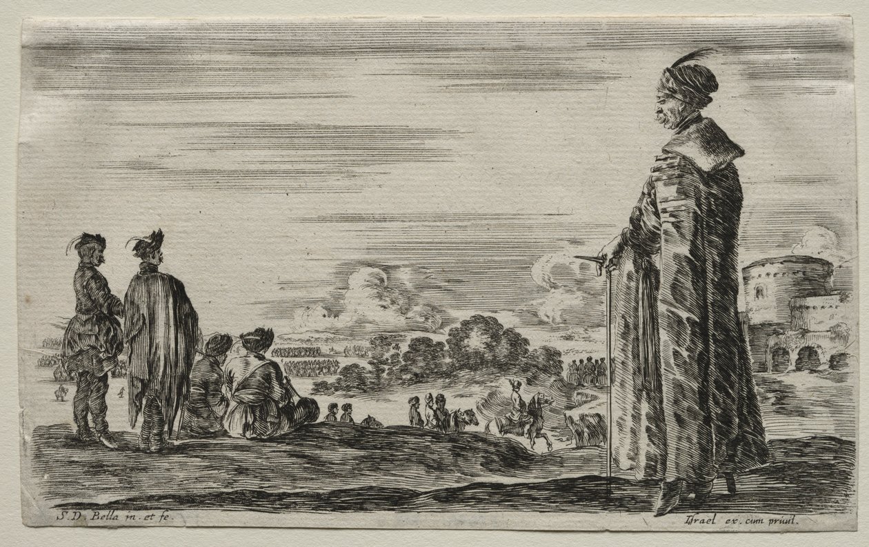 Çeşitli Figürler ve Manzaralar: Bir Grup Polonyalı Bey, 1649. by Stefano della Bella