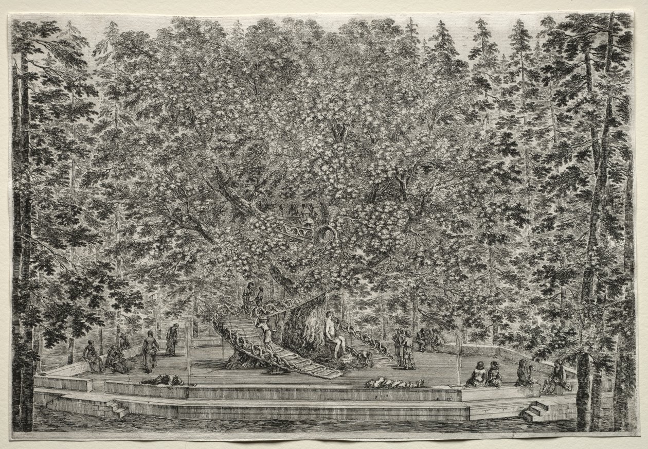 Villa of Pratolino'nun Manzaraları: Yaşanılan Ağaç by Stefano della Bella