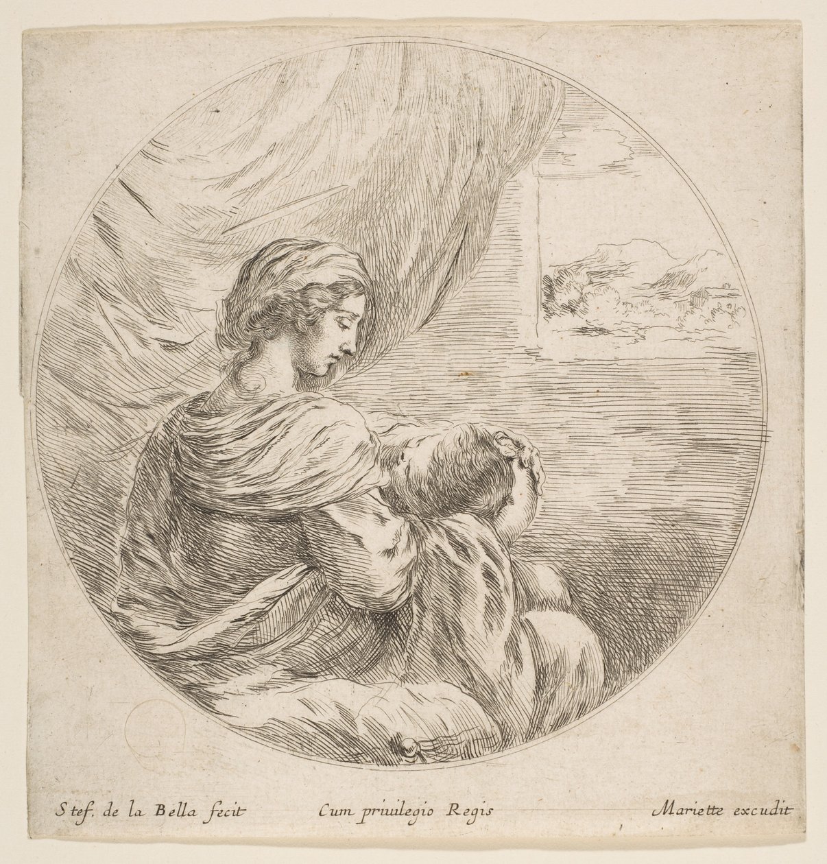 Bakire İsa Çocuğu Hemşireliği, ca. 1641. by Stefano della Bella