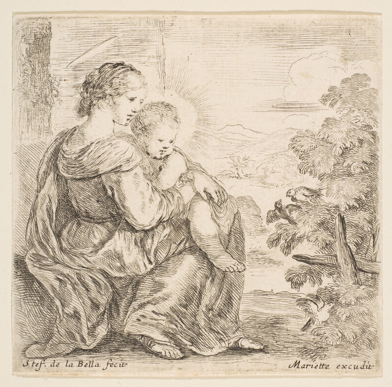 Bakire ve İsa Çocuk, 1641. by Stefano della Bella