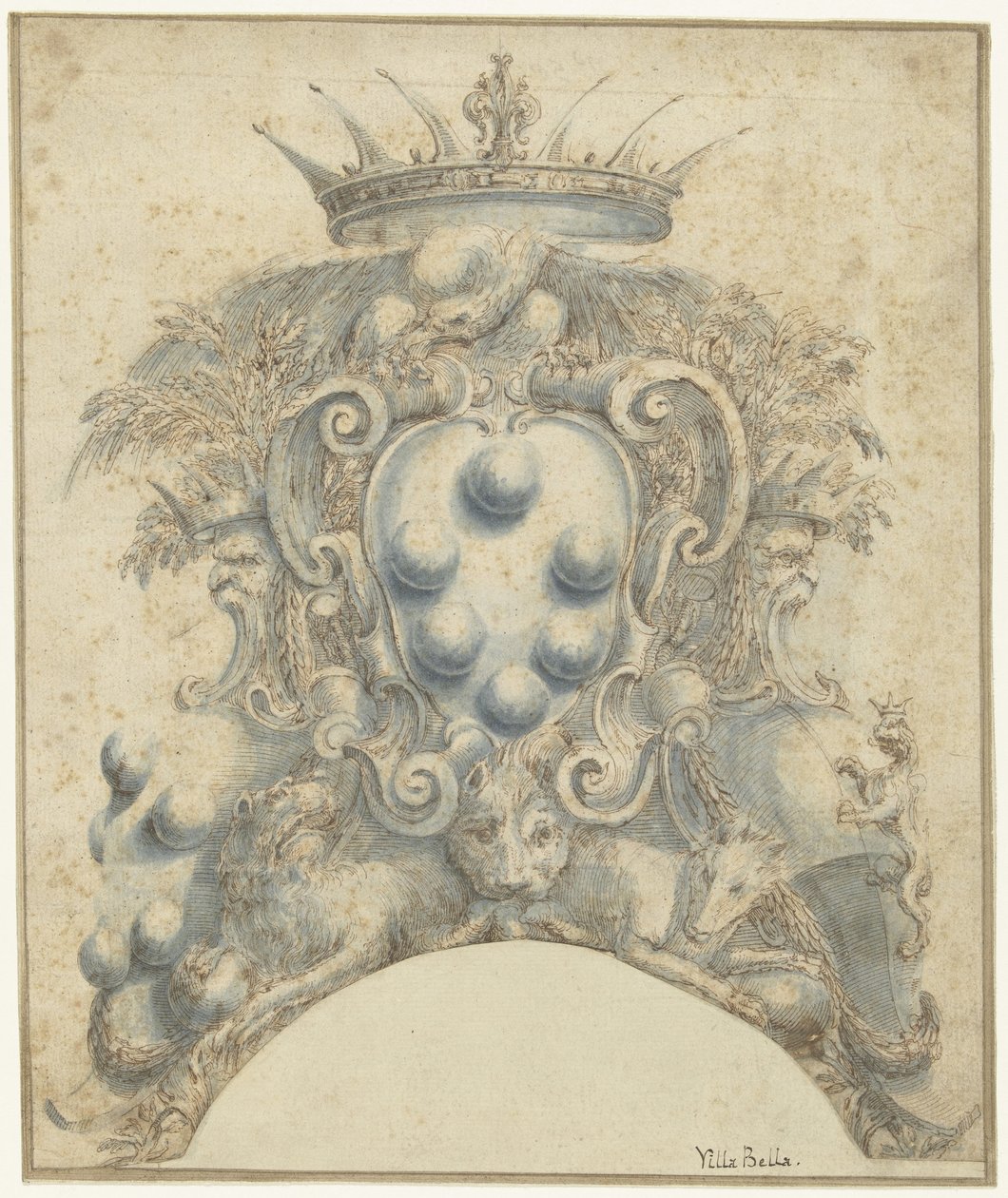Medici ailesinin arması by Stefano della Bella