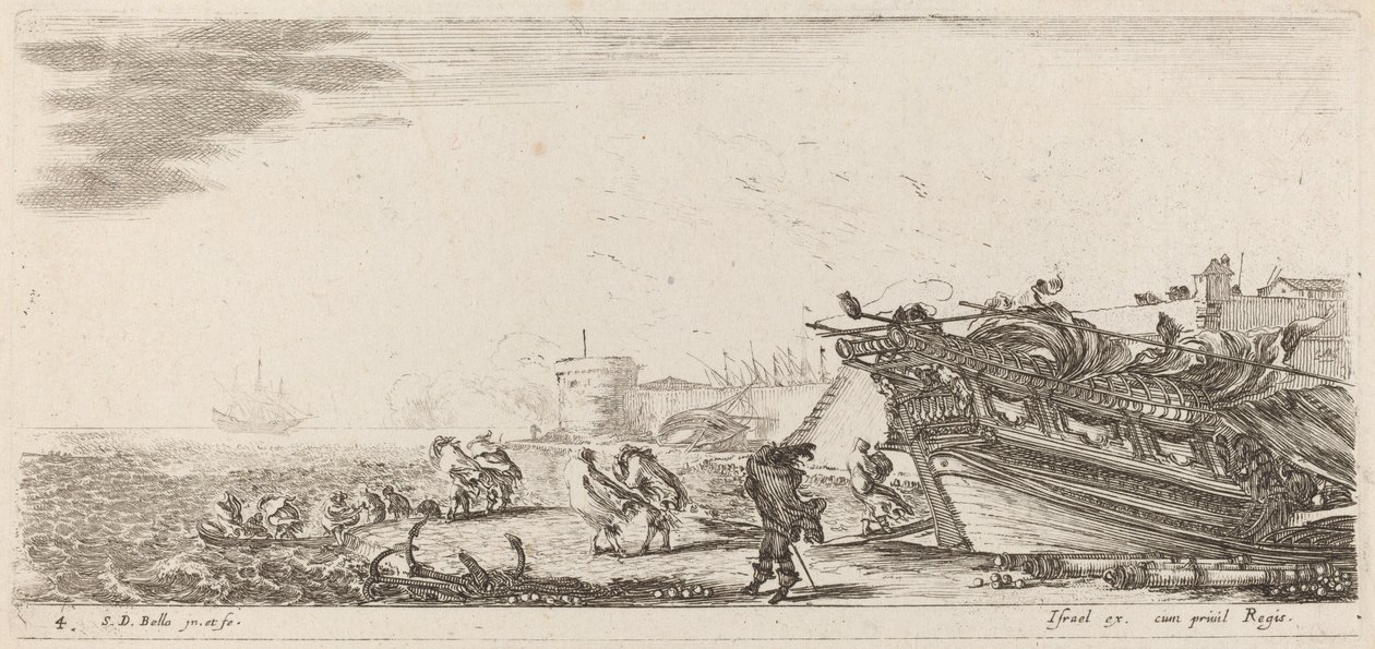 Rüzgarlı Liman, 1644. by Stefano della Bella