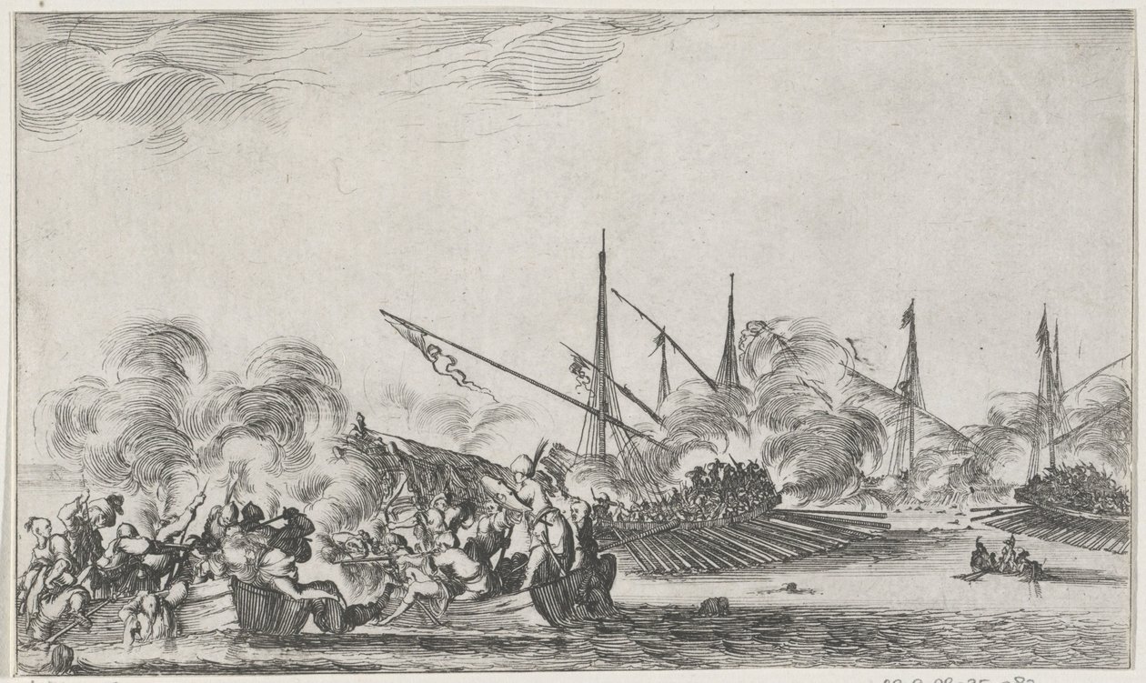 Deniz savaşı Denizcilik performansları (dizi adı) Suite de huit marines (dizi başlığı) by Stefano della Bella