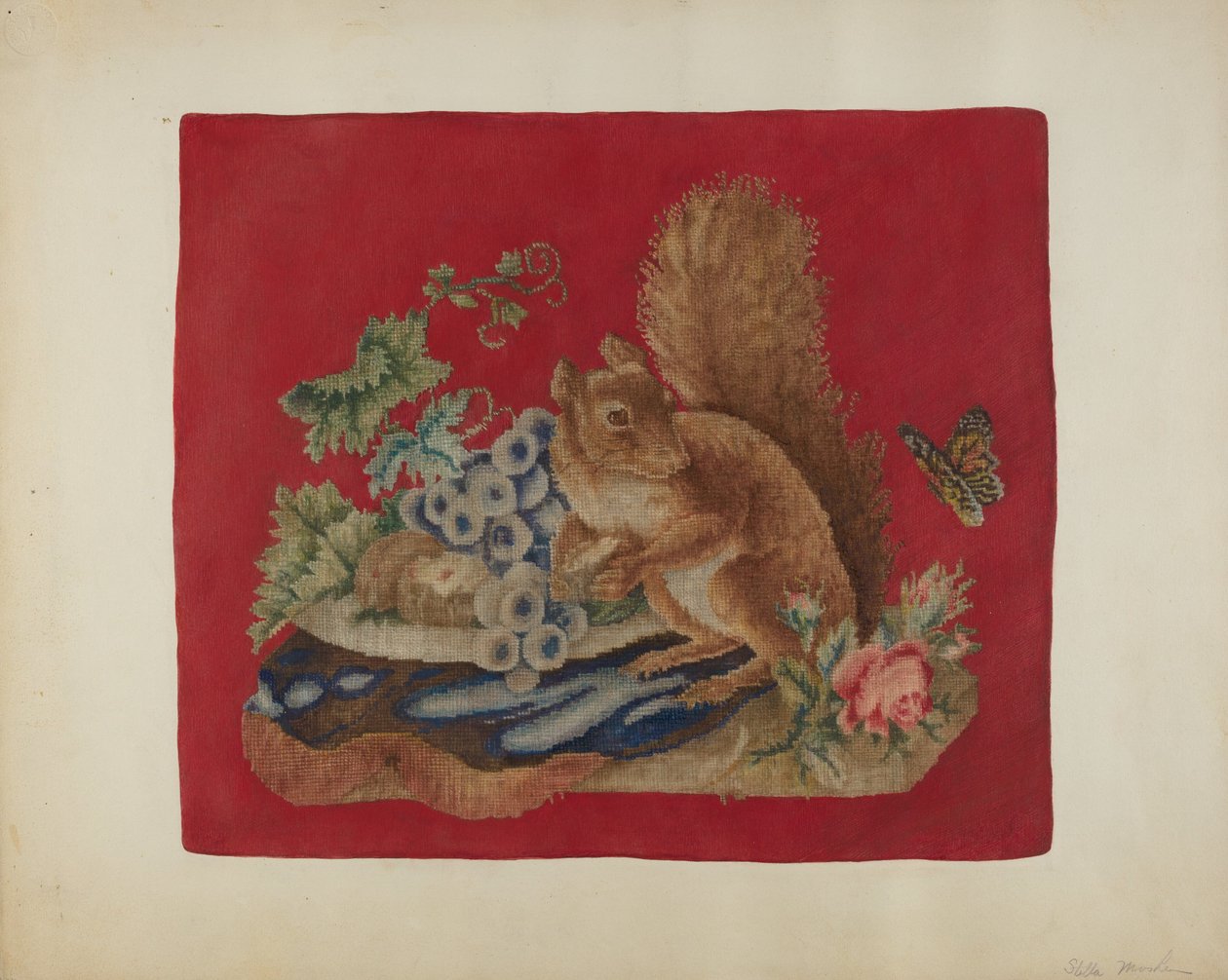 Sandalye Koltuk Kılıfı, c. 1942. by Stella Mosher