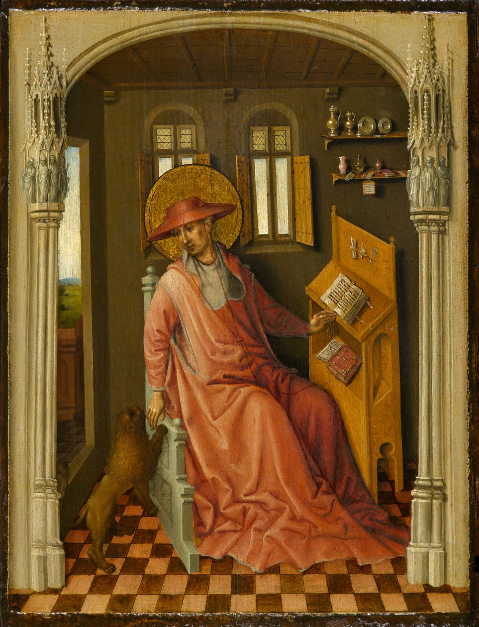 Aziz Jerome Çalışmasında, c.1440 by Stephan Lochner