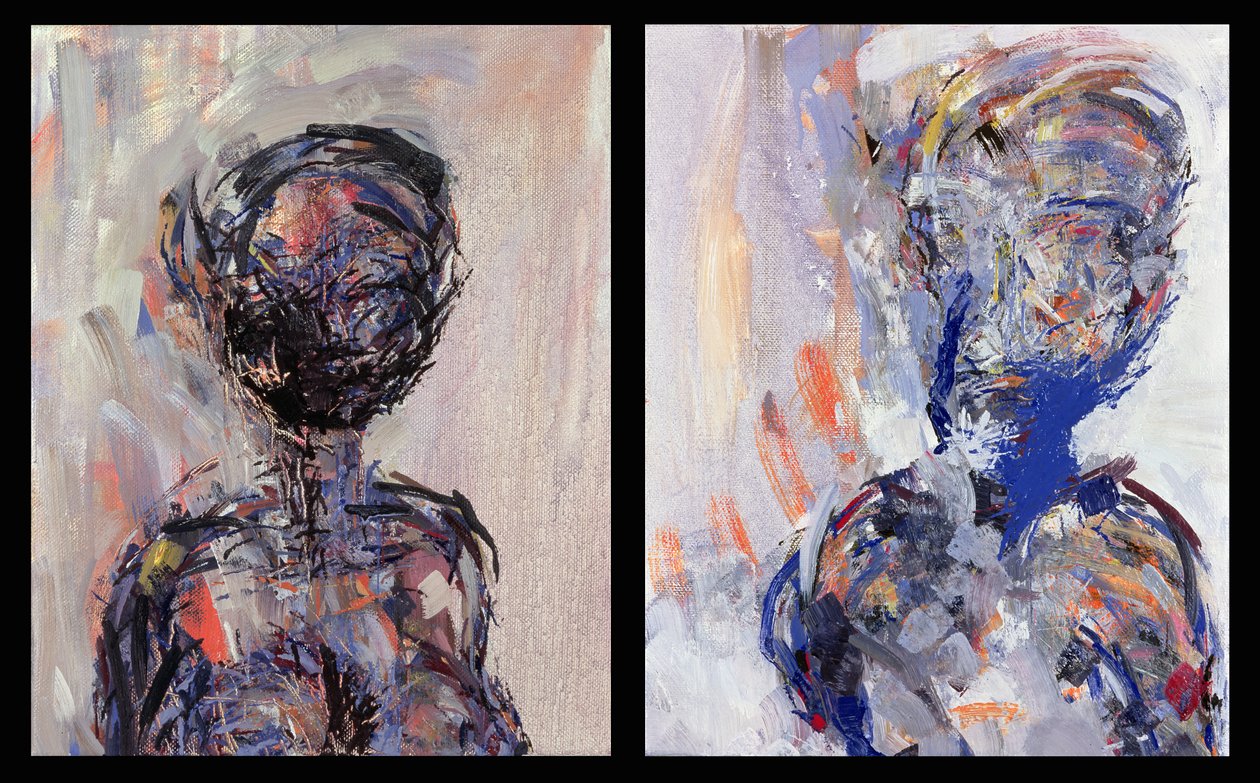 Iman ve David Bowie, Diptych, 2000 (ayrıca bkz. 181145 ve 181146) by Stephen Finer