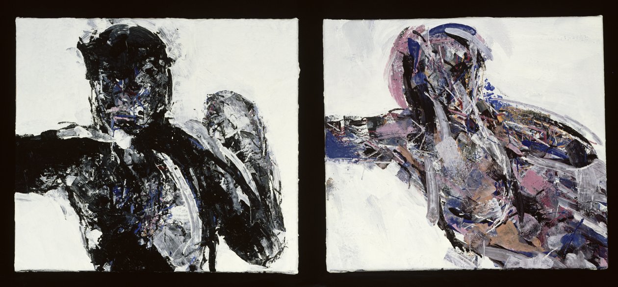 Çıplak adam ve çıplak kadın, kolunu uzatmış sırt üstü uzanmış, 1993-94 by Stephen Finer