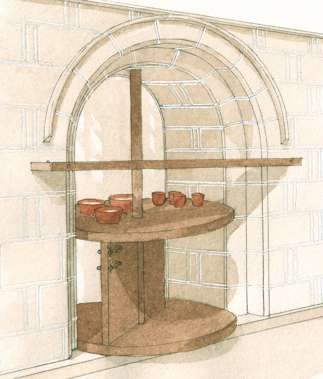 Ortaçağ Servery, Fountains Abbey, Yorkshire, c.1200-1520 (2001