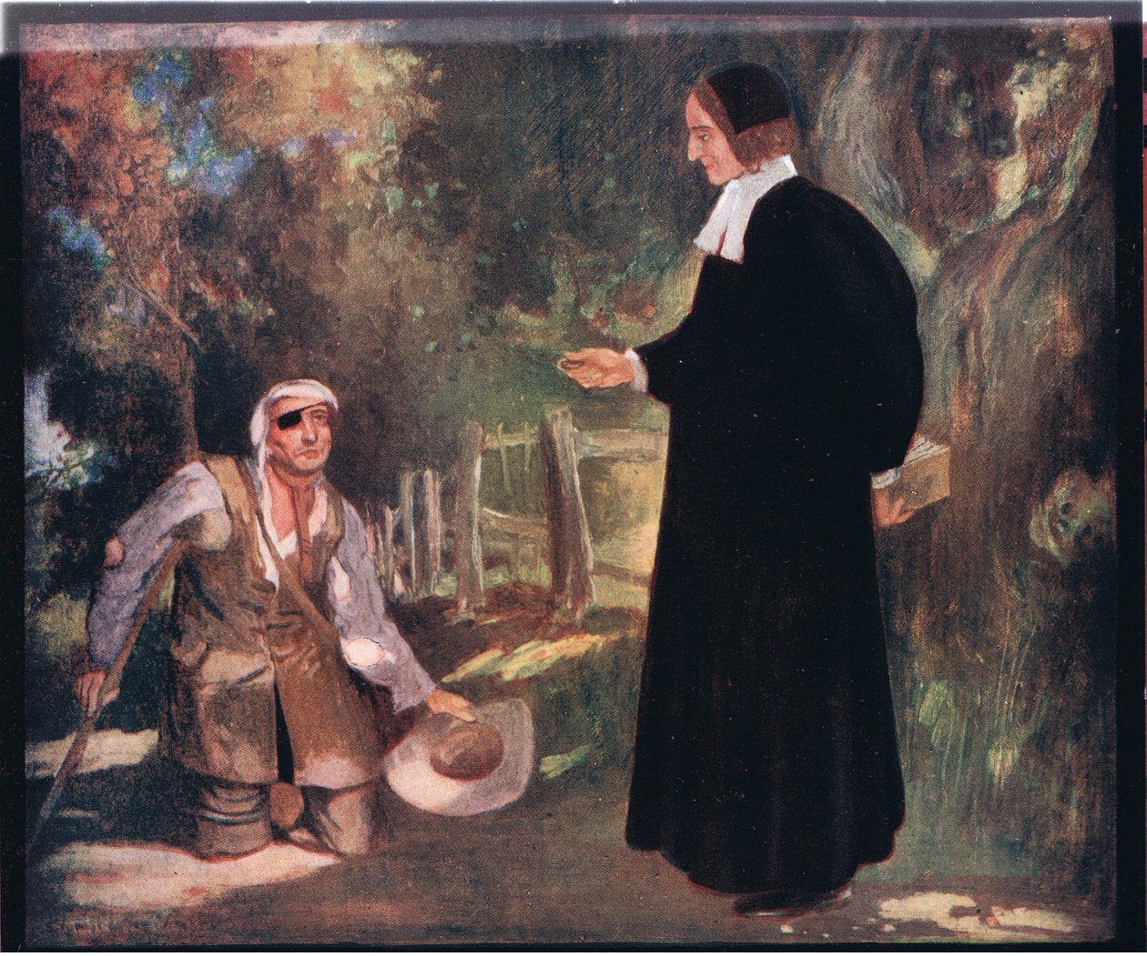 Piskopos Ken ve dilenci (renkli taş) by Stephen Reid