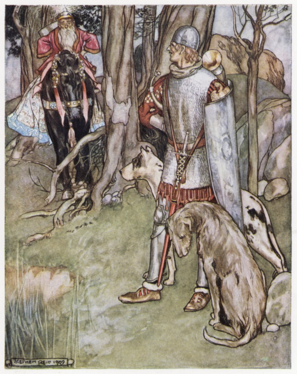 Ejderha Avcısı Siegfried için çizim (renkli taş) by Stephen Reid