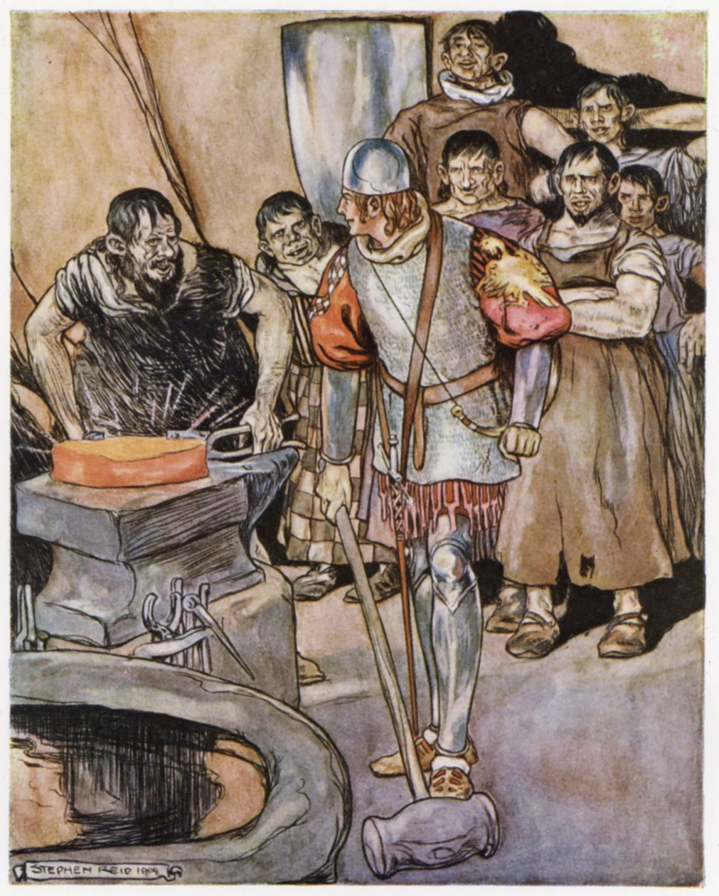 Ejderha Avcısı Siegfried için çizim (renkli taş) by Stephen Reid