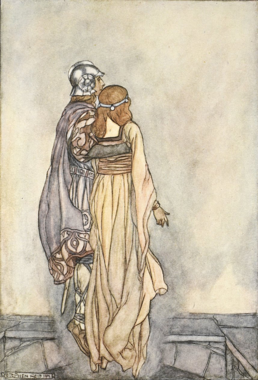 Havada yükseldiler, T.W. Rolleston (renkli taş) by Stephen Reid