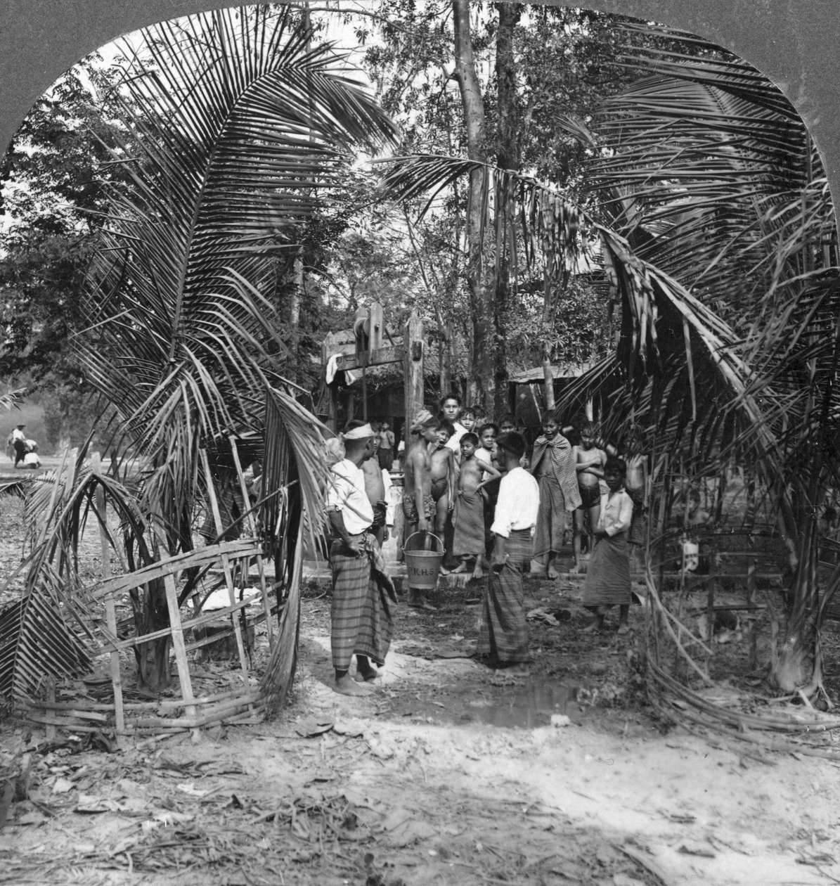 Amerikan Baptist Misyonu'nun Okul Çocukları, Rangoon, Burma, 1908 by Stereo Travel Co